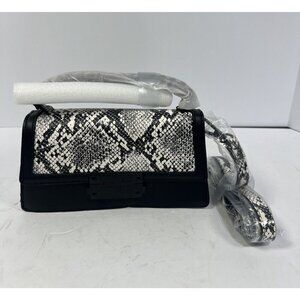 Nicole Miller Mini Handbag Purse Black White MSRP $40